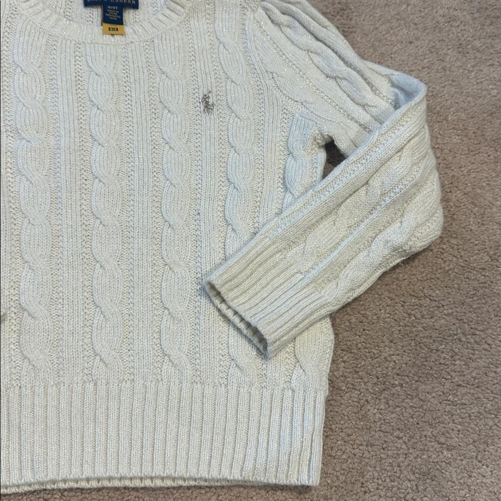 Polo Ralph Lauren Cream Cable Knit Sweater - Picture 3 of 5